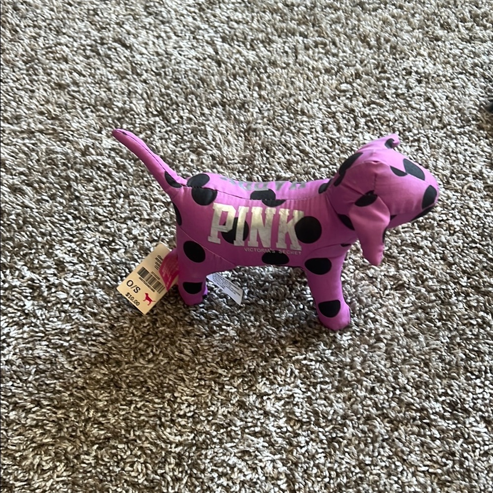 Pink Dog Plush with Black Spots Victoria’s Secret PINK